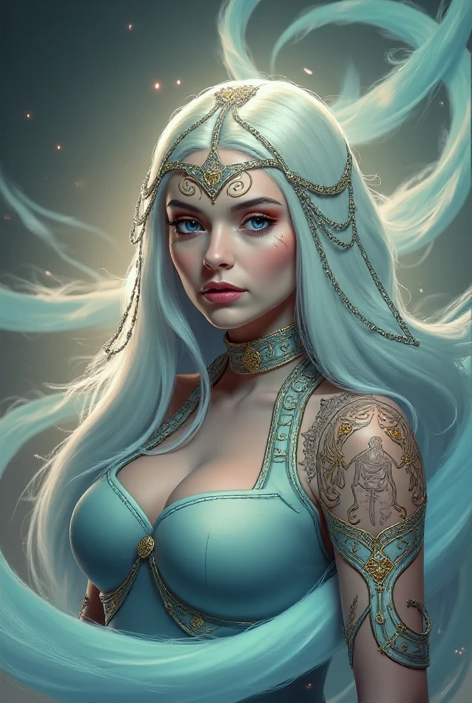 female goddess, fantasy, a character portrait by senior character artist, featured on polycount, fantasy art, daz3d, sketchfab, zbrush