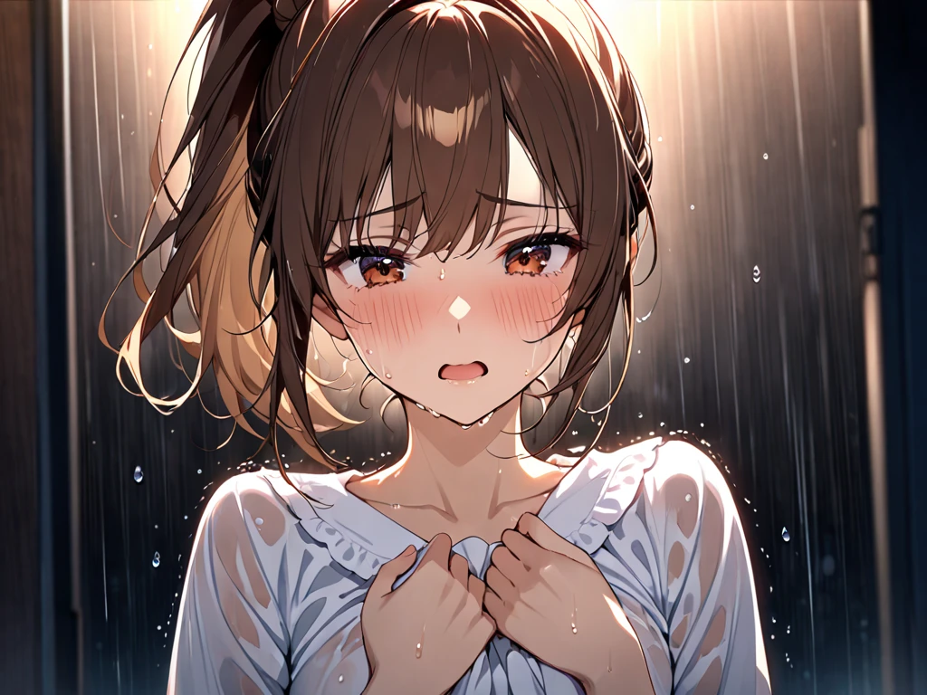(masterpiece, best quality:1.2), solo, 1girl, (cowboy shot:1.3), BREAK ,nsfw,(rape:1.5), (serious:1.2), neat,(frown:1.3),(panicking,tears:1.3),(stern expression:1.4),(painful expression:1.3),(desperate face:1.2),(stare at viewer with stern eyes:1.5),(bitting own lip:1.1),(angry:0.9),(steam:1.2),(wet:1.2),(drooling:1.4),(sweat:1.3), BREAK,1boy,1girl,boy grab her ass, bare back,from behind, hetero,(all fours, Raise your butt:1.2),(doggystyle sex:1.5),