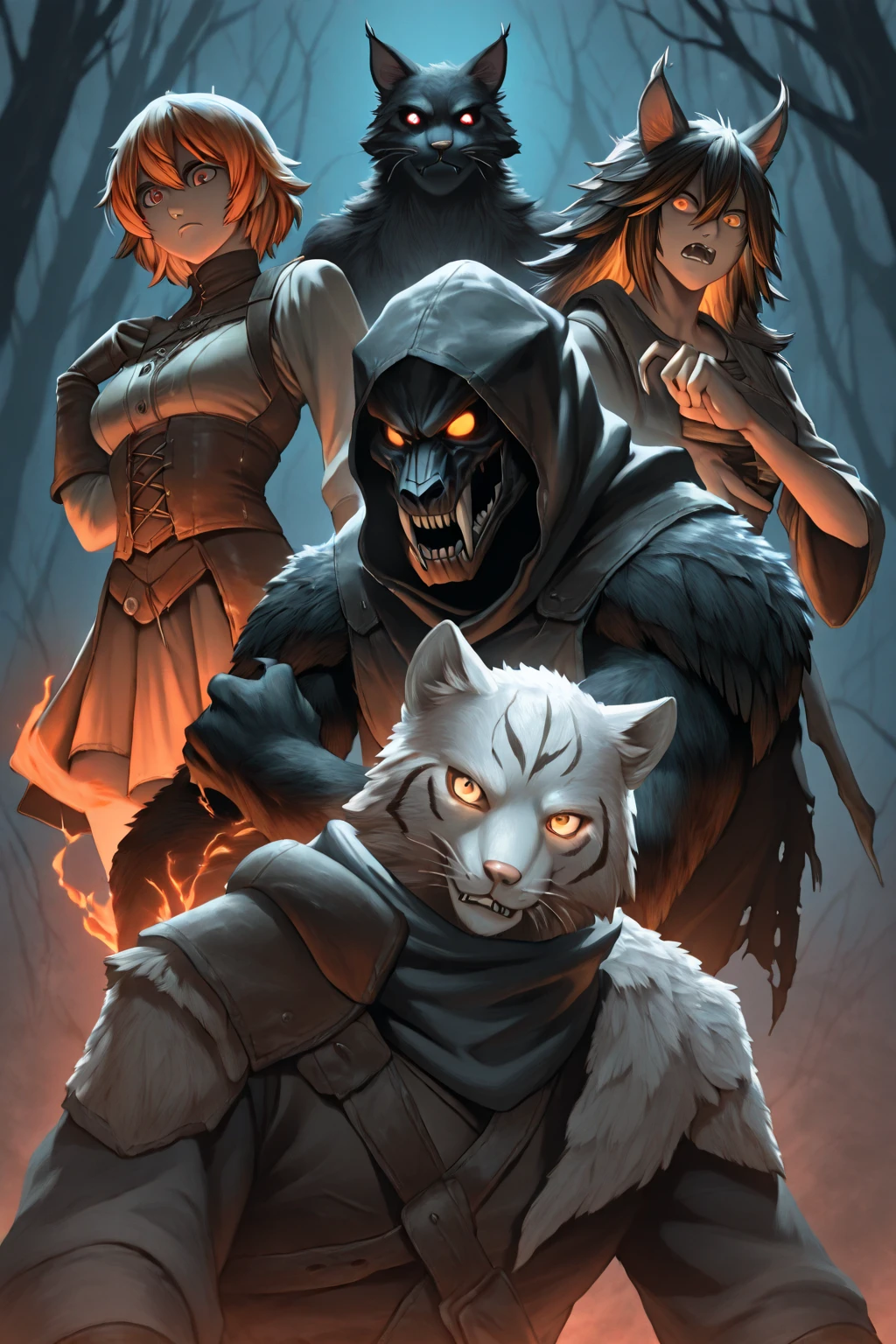 logo that time, Wolf family, skullish