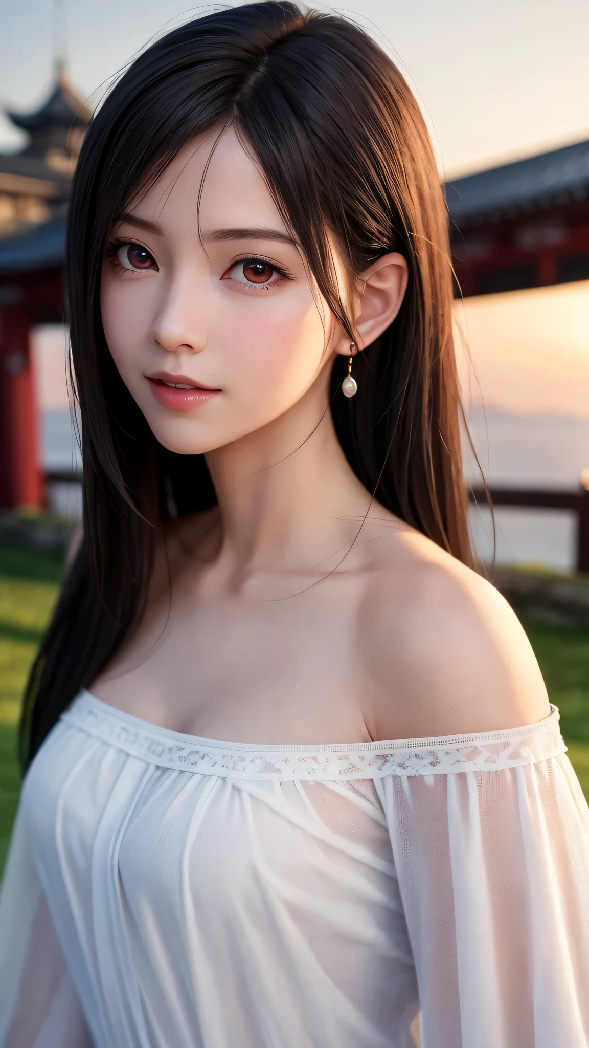 close up on face, Ultra-fine face,femele, Stand up, long whitr hair, Satin gloss, ellegance, opulent, ellegance, adolable,ssmile,cheerfulness,the ocean, Eau, Sense of brokenness, ruri, Buble, Hairline, slanted bangs, shairband, hair adornments,glitters, cinmatic lighting, hyper HD, A high resolution, best qualtiy, 8K, high detal, high qulity, super detailing, anatomy correct, tmasterpiece, ccurate