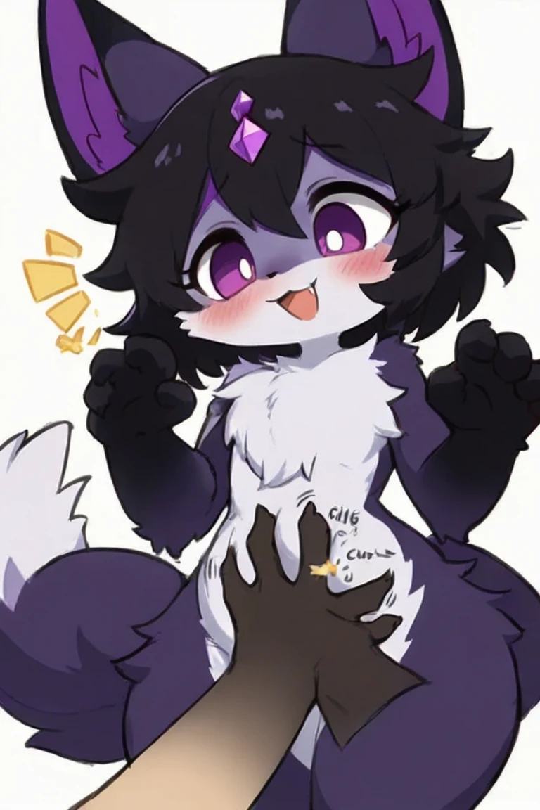 score_9,score_8_up,score_7_up,score_6_up,score_5_up,score_4_up, Lynx, purple fur, purple eyes, anthro, blue hair, purple hair, eyeliner, eyelashes, black eyeshadow, furry art, cheeks tuft, shoulder tuft, male focus, femboy, fingerless gloves, cute fangs, kemono, shota, fluffy neck, icon portrait, claws, black nails, navel, showing teeth, nipples, by backsash, backwards cap, penis, medium hair, necklace, 5 fingers, tight stockings, arms behind head, hair multiple colors, gradient colors, long hair, solo focus, anus, back view, ((ralistic)),