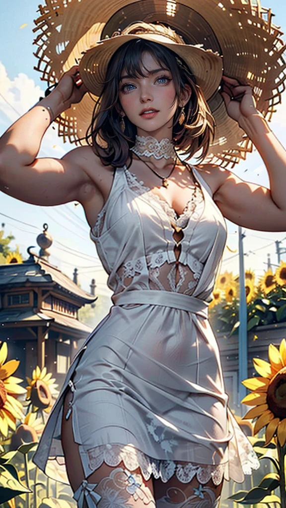 (masterpiece, best quality:1.3)
<lora:epi_noiseoffset2:1> <lora:add_detail:0.7> <lora:BGKarlach:0.8>
BGKarlach, 1girl, solo, realistic, long hair, horns,pointy ears, sitting in a sunflower field, smiling, sunlight glistening through the window, hyperdetailed, artstation trending,8k
