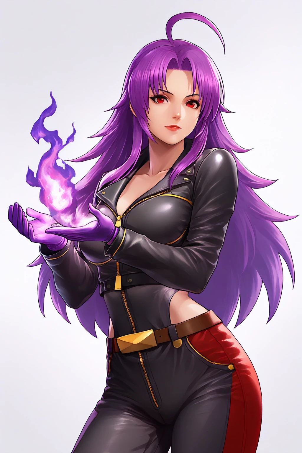 Super Saiyan 4 Female, Purple Fur, Surrounded By Rainbow Aura, Busty