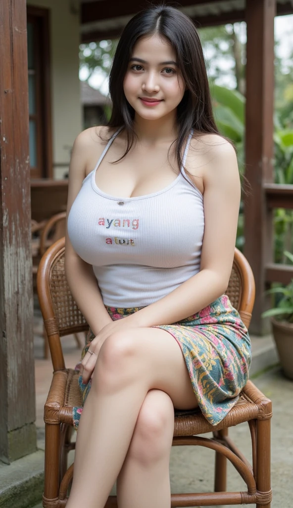 Tomtom Junior landscape of 1woman, (30 years old, long black hair, red lips, body measurement of 90-70-90, natural breasts, round shape breast, perfect shape breast, loose cleavage,) taking bath into Indonesian river. waterfall background. forest. wet effect. light smile. Beautiful seductive eyes. Tanned glossy skin. As she confidently posing for camera, She touches his breasts. hyper detailed, sultry smile, sexy, bedroom eyes, ultra sharp, long black hair, (insanely detailed:1.5), full body photograph, 20 megapixel, canon eos r3, detailed skin, pale skin, perfect anatomy, Photorealistic, Masterpiece, soft light, 8k. taniaayusiregar