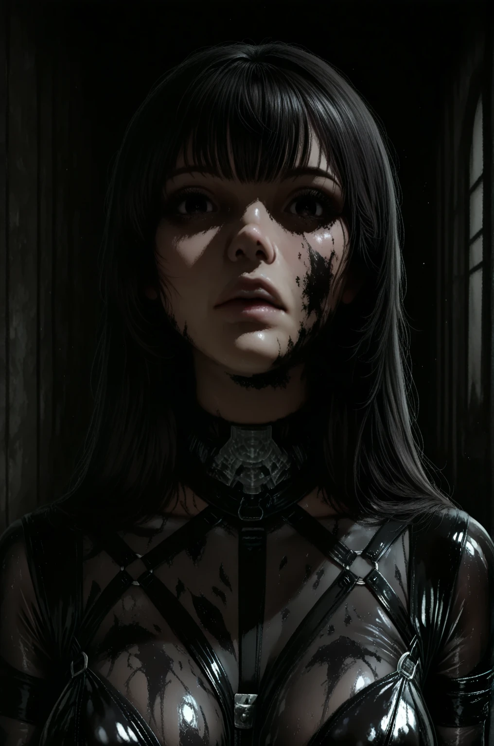 macabre, pale, perfect, beautiful, The abandoned summoner, Sith eyes, Hidden Utopia, flawless, Sophie Burrell, of 20 years, Neo Black, subtle motif, .RAW, (The best quality:1.2), ultra detailed, (realist:1.37), Portraits, cinematic lighting, chiaroscuro, Shibori Lighting, by Amy Sol and Jim Henson