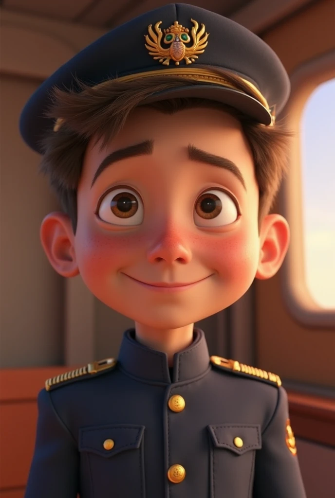 Personagem dos desenhos animados de um menino de oito anos, Short light brown wavy military style hair and a black football jersey with gold accents on the shoulders, animation character, Caractere estilizado, animation style rendering, 3D estilizado, Arnold Maya render, 3 d render stylized, toon render keyshot, Personagem 3D, Personagem 3D, 3d rendering stylized, 3 d character render, personagem de desenho animado, Personagem de close up, Pose de personagem, (Estilo Pixar) (master part:1.2) (Bokeh) (best quality) (pele detalhada) (textura detalhada) (8k) (argila) (Cinematic lighting) (foco nítido