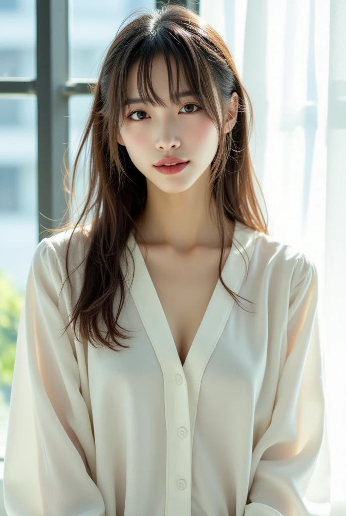 1girl , wavy hair, Hanbok,-,
(realistic, photo-realistic:1.37),(8k, RAW photo, best quality, masterpiece:1.2), cute, ultra-detailed,heart-shaped pupils,physically-based rendering, ultra high res, looking at viewer,photorealistic,realistic, solo, photorealistic, best quality,extremely detailed face,extremely detailed eyes and face, beautiful detailed eyes,absurdres, incredibly absurdres,haunting smile,childish looks, best quality, masterpiece, portrait, a photography of a beautiful girl, detailed face, pov, (((depth of field))), pale and lustrous skin, (small breasts), neon glow, random background, <lora:AiHayasakaV4:1>