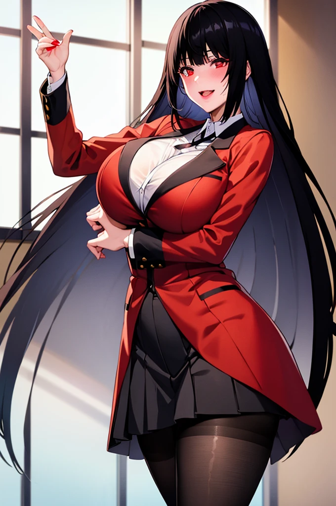 (highest quality:1.2,evil lady,cg, Very detailed, High Detail, digital coloring, High Contrast, masterpiece:1.2, highest quality, Best aesthetics), 8k,masterpiece, cute,tall,beautiful,best quality, 1lady,black hair,long hair,empty eyes, (finely detailed glowing eyes and detailed face),,,,extremely detailed cg unity 8k wallpaper,solo,(latex military costume:0.9),large breasts,seductive smile,military hat,latex thighhigh,large breasts,black hair,pink eyes,formal shirts,pantyhose,,enamel suits,grossy lips,sitting,,sadistic smile,,heel,shiny skin,tight skirt,detailed face,beautiful body,,adult,,show me breasts,sadistic,seductive smile,business suits,latex,no tie,bust hot