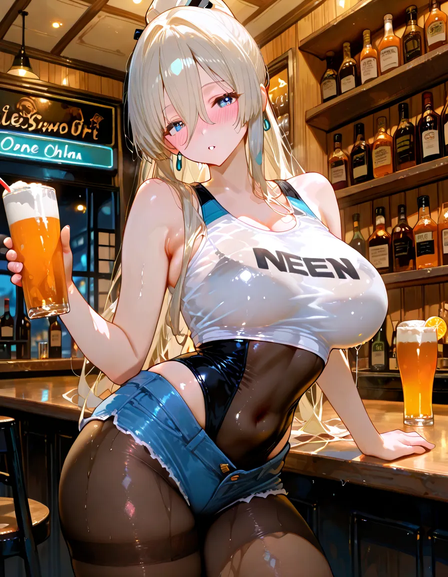 (very close up:1.5) (squatting:1.3) (drinking and spilling milk on herself:1.5) (pool of milk between breasts:1.3) (1girl) (adult woman) (naked:1.1) (topless:1.1) (in bed) (loving look:1.4) (golden halo) choker, night, dark cozy bedroom, large breasts, very thin waist, Long HAIR, (blonde hair), original HAIR style, Dynamic Angle, (detailed face:1.1) (dynamic lighting),  (gold leaf bracers on arms) (gold leaf hair piece) (elaborate bright blue diamond necklace) (bright blue diamonds on bed) (bright blue diamonds in hair) (stunning beautiful bright blue diamond eyes:1.3) (bright blue eye color gradient:1.3) (detailed eyes:1.1) (blushing) (heavy breathing:1.4)