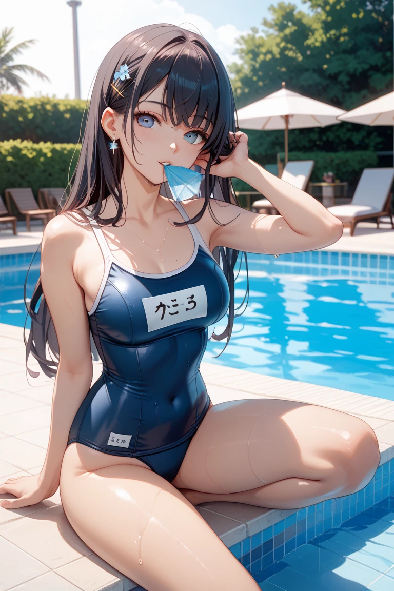 femele huge tit School swim wear Sukesuke cute little
