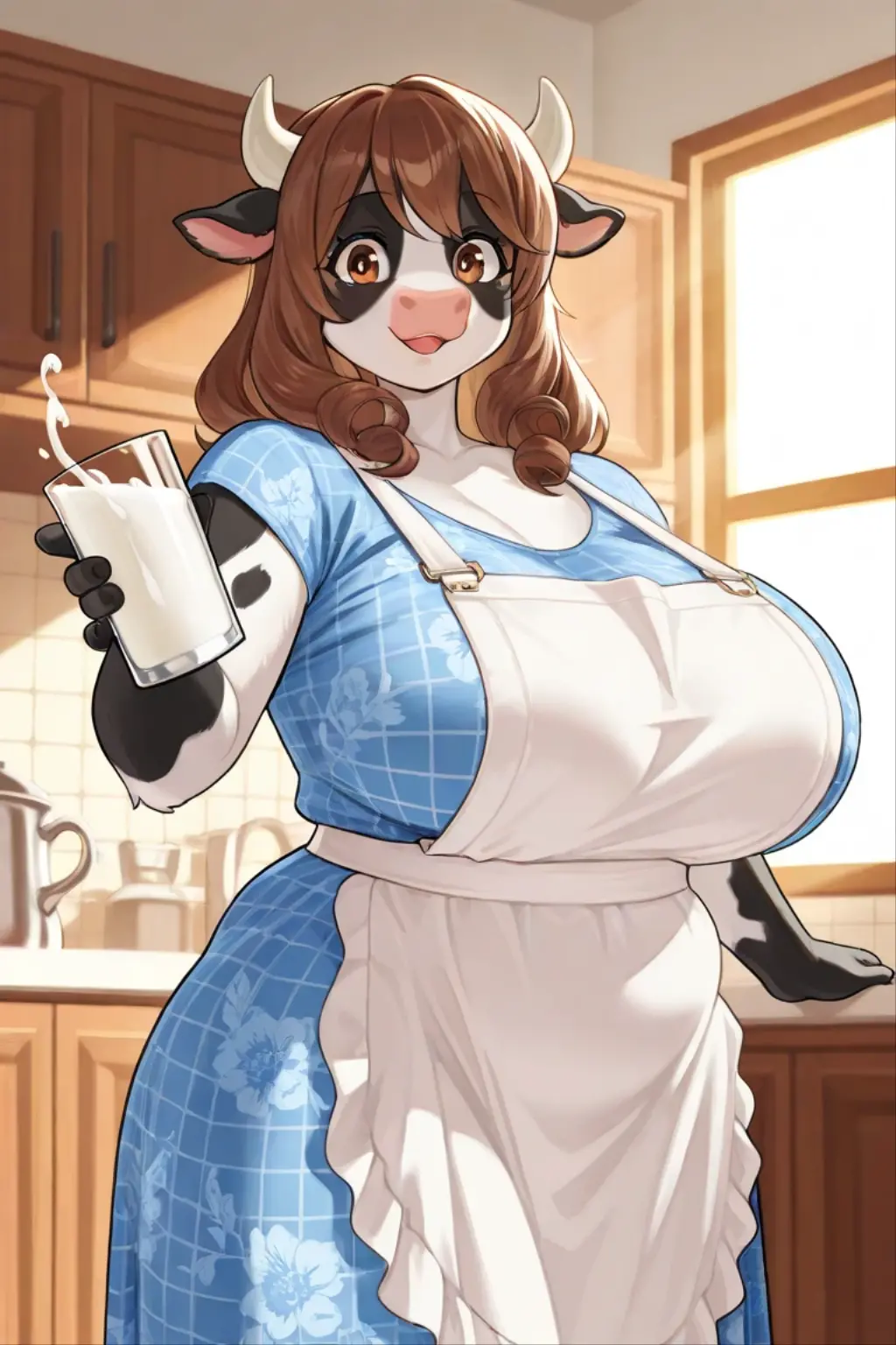 Welcome boy, Auntie will teach you, Drink lots of thick milk