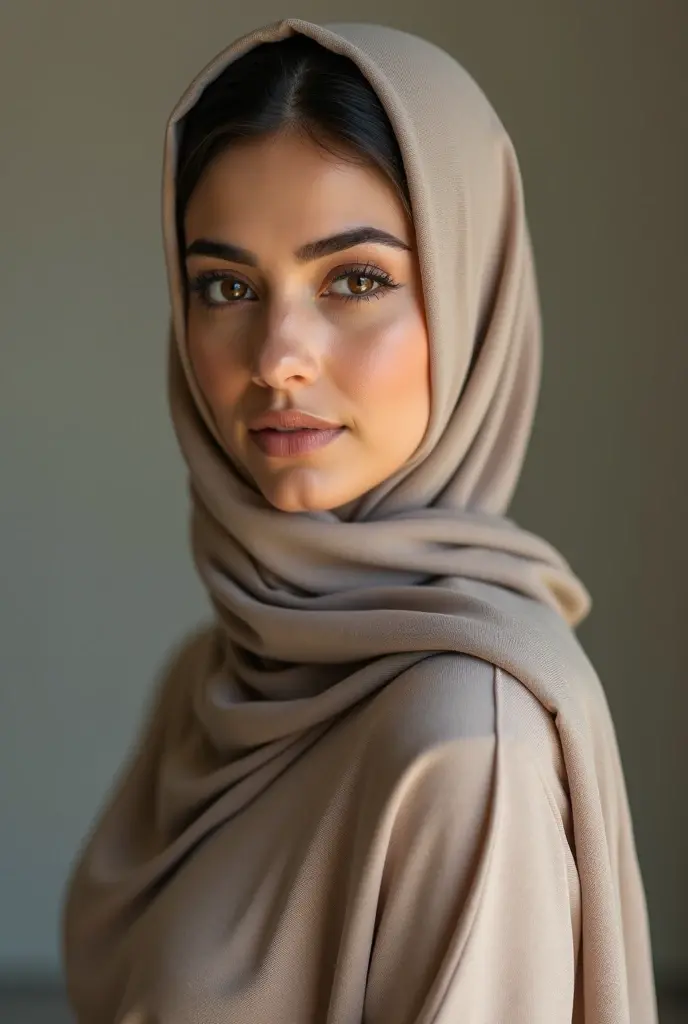 Muslim woman selfie clear face show 