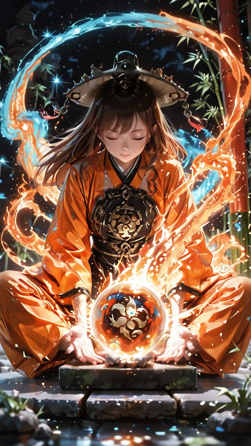 highest quality、Masterpiece、Official Art、16K、The best composition、Sinking into the magma and melting🌎、