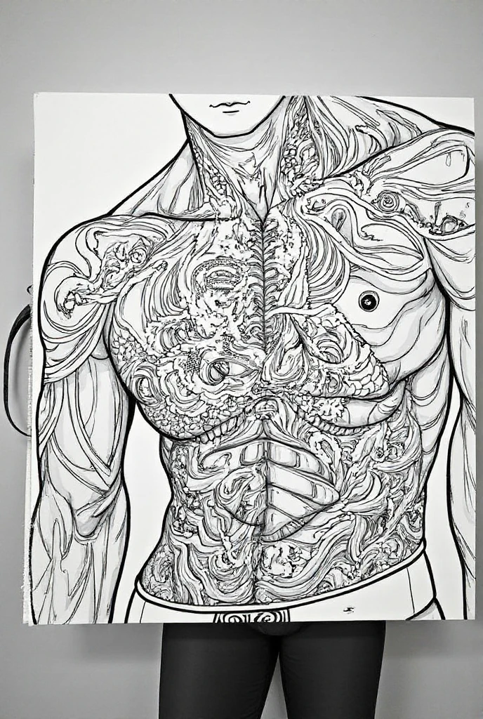 (2 homens jovens), sensualizando, ((mascules)), musculosos, corpo inteiro, corpo bem definido, magnificent beauty, ((ultra-detalhado)), obra-prima, ((arte profissional)), estilo livro para adultos pintarem, melhor qualidade, ((fundo detalhado)), highres, (fundo ultra-detalhado, fundo detalhado), (fundo mandala), extremamente detalhado, alto contraste, (preto e branco), (Geometrical:1.2), (fundo branco: 1.5), desenho de linha limpa, linhas de arte, linhas finas.