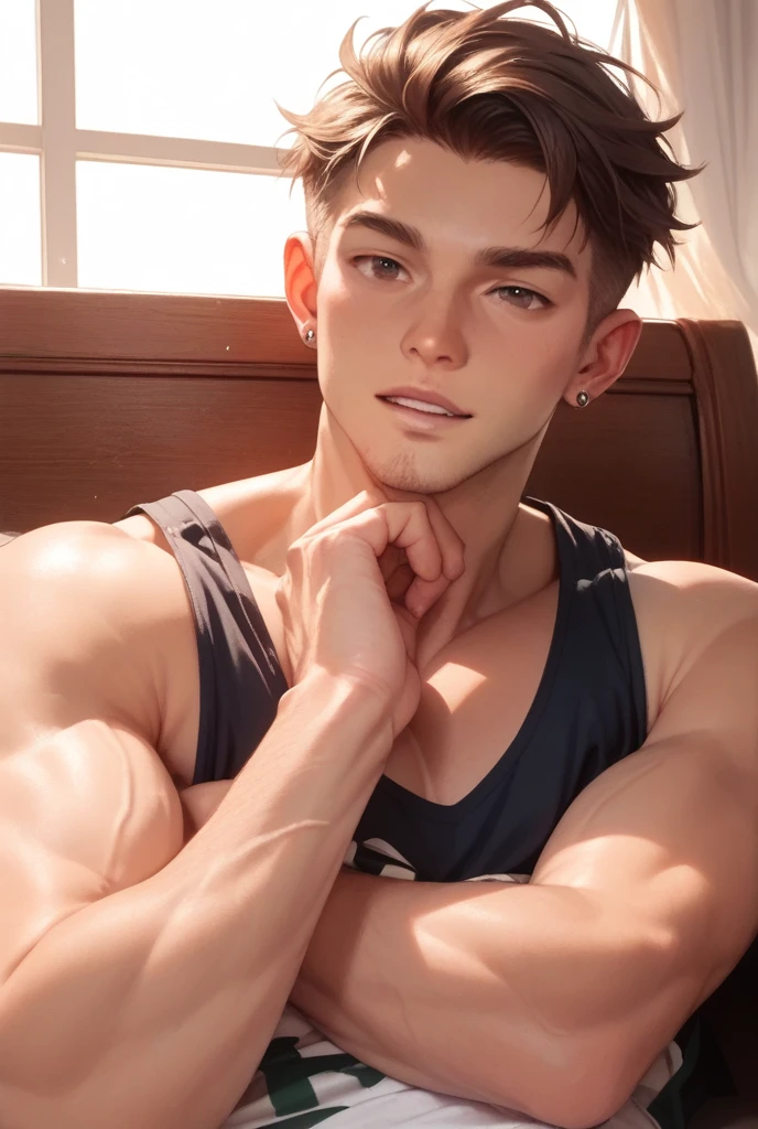 a highly detailed realistic image of a handsome and strong white anime boy of 17 years old with a strong athletic body, wearing a JUDO outfit, sitting, beautiful detailed eyes, beautiful detailed lips, extremely detailed eyes and face, long eyelashes, high quality, 8k, photorealistic, masterpiece, ultra-detailed, realistic, photo-realistic, sharp focus, vivid colors, studio lighting, concept art