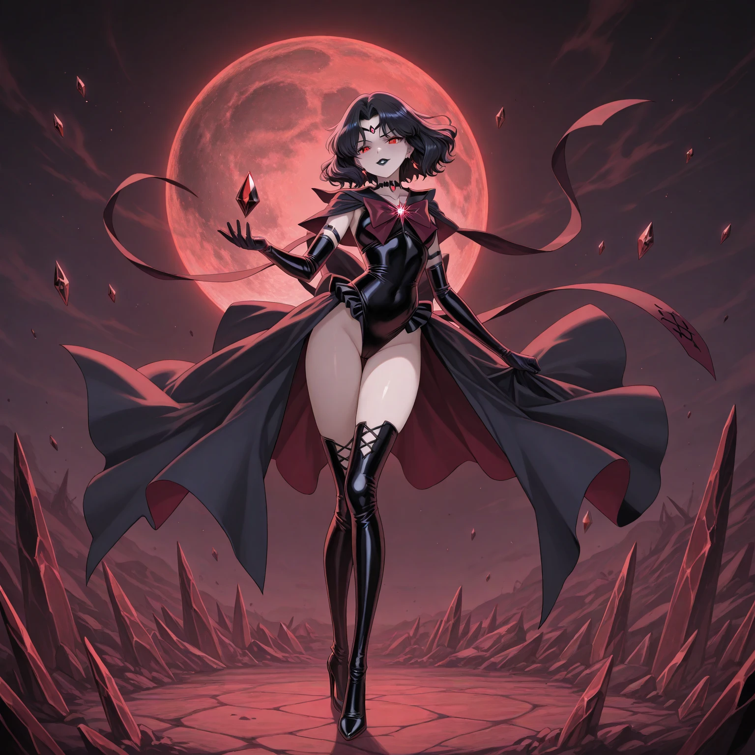 1 vampire girl with tiny tiger teeth , athletic, dark night and vampire Castle in the background, elevated view,Medieval Long Dress, sxz-mgr-v1-4000 in battle stand, ninja assasin, holding sword, dynamic pose, covered in blood, dark night, red moon ,(detailed background), military base, (lens distortion:0,7), (chromatic aberration:0.7), (fim grain:0.7), intricate, unreal engine 5, volumetric lighting, realistic, cinematic, 4k, cinematic lighting, depth of field, masterpiece, perfect, hyper-detailed, hard lighting, intricate details, stop motion, hyperfocus, tonemapping, sharp focus, hyper detailed
