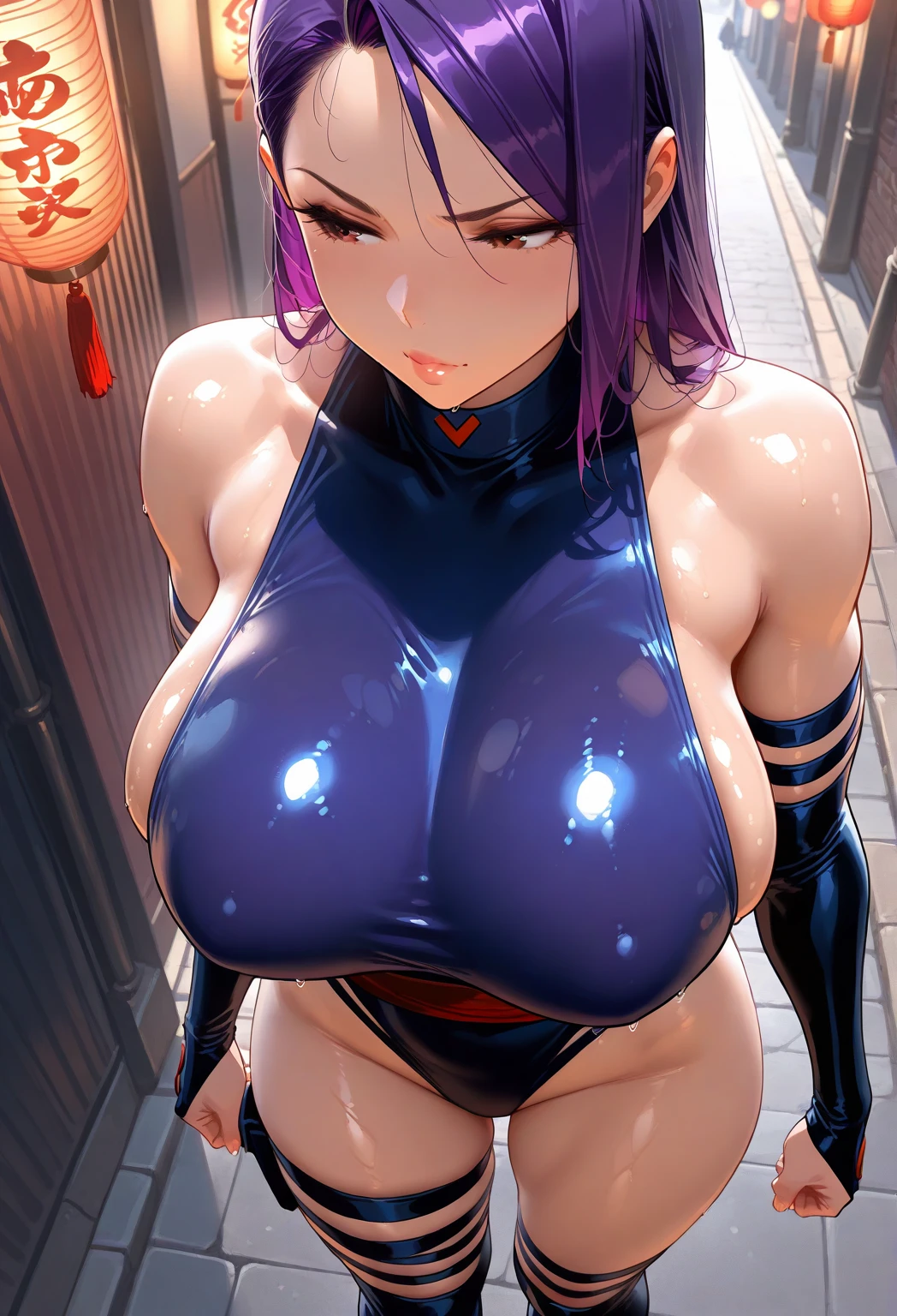 (squat, Spread your legs:1.8)、(Cowboy Shot:1.5)、(Cat Ears:1-3).(Browsing Caution:1.9).(Sexy purple and gold one-piece swimsuit:1.8).(Cat ear:1.2).(Blue Ribbon:1.2).(Curly hair in twin tails:1.8).(to you:1.2).(vapor:1.3).(Ahegao:1.3).(Upper body only configuration:1.5).(how:1.5).(Browsing Caution:1.8).(Glowing Skin:1.8).(Wet Skin:1.4).(Huge breasts:2).(Nipples are visible:1.8).(Show off your breasts:1.5).beautiful girl,最high quality、Best image quality、masterpiece、girl((18 year old top model、 By becoming、Best Bust、The tea that opened my heart、shining eye,((Heterochromia iridis, (右eye, blue colored 右eye iris)(左eye, gray purple colored 左eye iris), eye; Red and gray purple)), Pink metallic hair、Blue Hair Color, Silver smooth shiny top model hairstyle, Straight silk bangs, Cut in a straight line hair and bangs, Blunt bangs+Cut in a straight line, long and smooth hair、thin,Highest valley、black 、Shiny pink short skirt、shoulder jewelry ,Diamond Earrings、Wristband、black gloves)),high quality、Beautiful art、background((School Area))、Flight、flying debris、Written boundary depth、movie、Visual Arts、Perfect art、8k,Genuine、Dynamic Performance