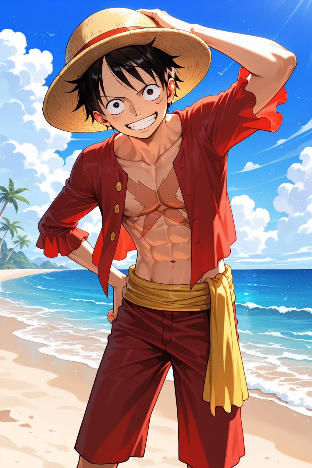 Luffy from One Piece with a friend