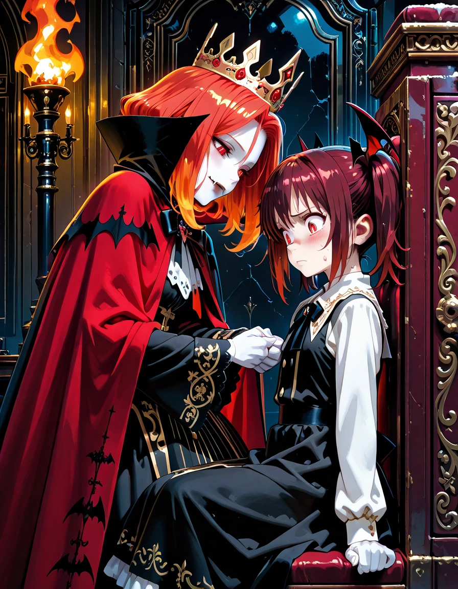 ((highest quality)), ((masterpiece)), (be familiar with), Perfect Face、The Enchanting Body of Celica（FE）、Red hair、The perfect proportions、semi-long、necklace、Bangles、Caster wheel、Luxury Accessories、first round、Fallen into evil、Skeleton Fall、Blank look、Skull engagement ring、empty eyes、Eyes with lost highlights、Lifeless Eyes、Expression in love、Dark Room、Red magic circle on the floor、大量のSkeleton Candelabraと蝋燭、darkness、A large number of skull objects、Big magic circle on the floor、Skeleton Candelabra、Luxury Jewelry、Skeleton Crown、Large skull pendant、Bone ornaments、Skull Accessories、Temple of the Skeletons、Skeleton Crown、The 70-year-old Skull King is a man、A ton of skeletons、pregnancy、Last month of 、全???????????????????????????????????????????????????????????????????????????????????????????????????????????????????????????????????????????????????????????????????????????????????????????????????????????????????????????????????????????????????????????????????????????????????????????????????????????????????????????????????????????????????????????????????????????????????????????????????????????????????????????????????????????????????????????????????????????????????????????????????????????????????????????????????????????????????????????????? while deep kissing her、I love the 70 year old man Skull King、70-year-old man hugs Skull King、Take off your clothes、Everything except the face becomes a skeleton、Bedroom、全naked、female１peopleと男１people