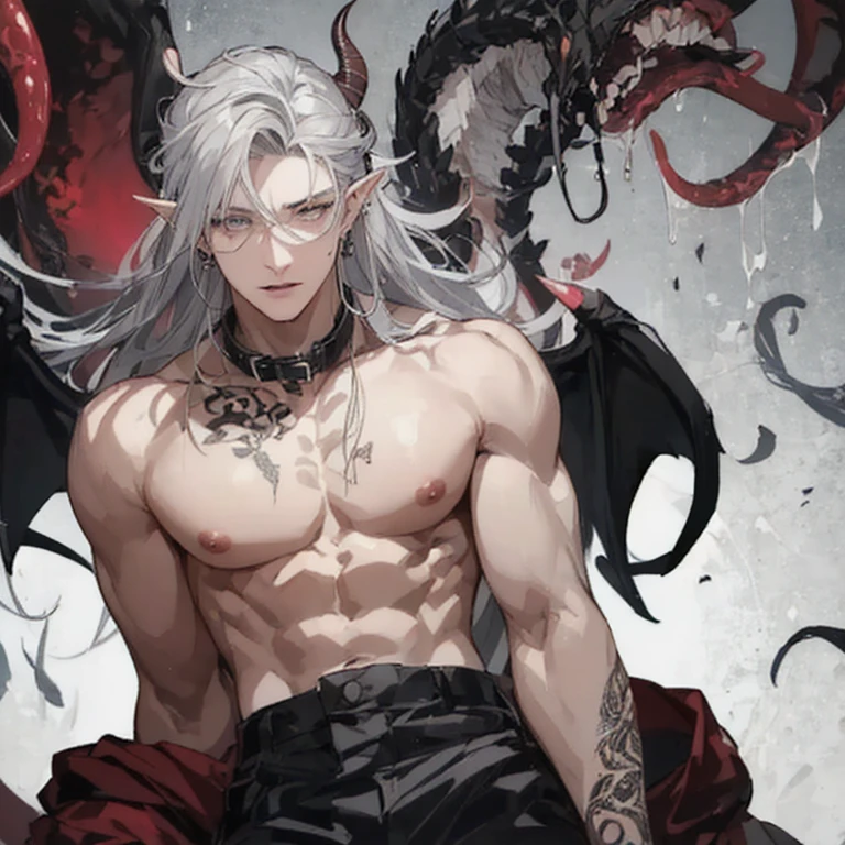 The boy who offered himself to the Demon King for the sake of the world. Nearly naked, Just a cloth wrapped around my waist. Different world. Fantasy. Chained. His body slowly々Being demonized