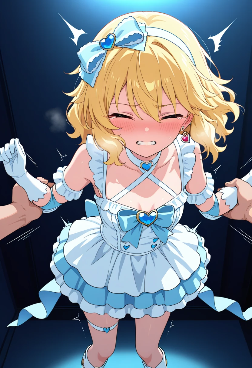 animemia,looking at viewer,Posing,white decorated frilled luxury panties,white frilled decorated bra,thighs,masterpiece,white thighs,shiny skin,cg,anime,cinema ,((((nsfw,1girl,1boy,sex,vaginal )))),cowboy shot ,(((clothed)))