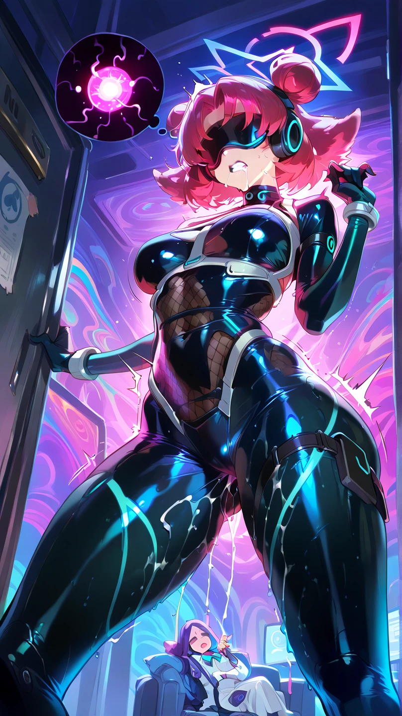 (masterpiece, best quality:1.2),comic stroyboard, 1girl, anatomically correct,solo, femdom,sounding,cbt,hold,smile,colorful,leggings,thin gap,cameltoe,inside box,bondage,insertion,trembling,juice,spray,see-through