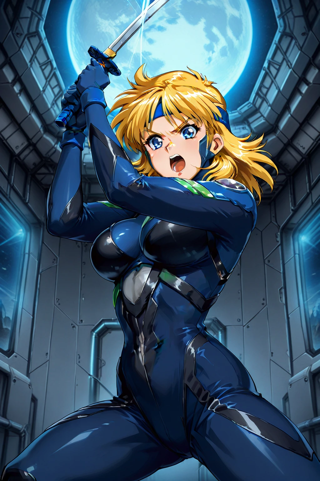 Masterpiece, Best Quality, Highly detailed, illustration, absurdres, street fighter, heaven burn red, ohshima niina, green eyes, doll suit, shadaloo doll, nazi saluting, military, military saluting, salute, brown-hair, 1 girl, solo, expressionless, emotionless eyes, looking at viewer, red gloves, emotionless, black latex, corrution, zofa suit, zofa soldier, mind control, female combatant, full body, hypnotized, standing, standing at attention, unhappy trance, full body suit