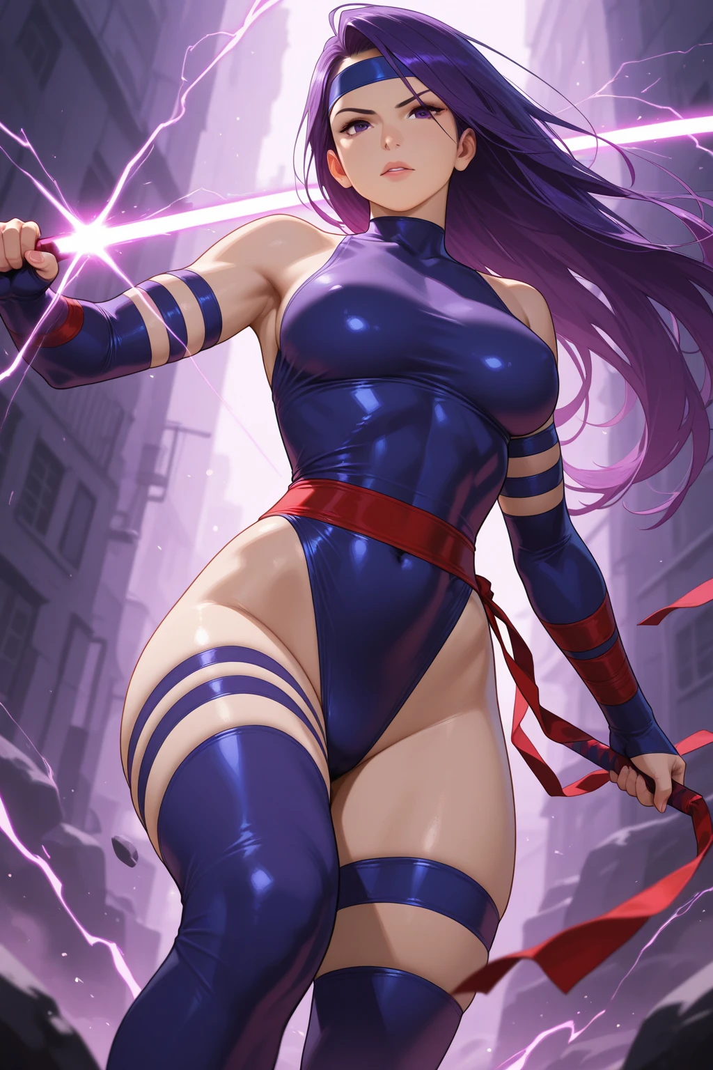 ultra-detailed, Explicit, Beautiful body, Beautiful Nose, Beautiful character design, perfect eyes, perfect face, ultra highres, 4K, beautiful legs, perfect legs, Nice hands, Perfect hand, Masterpiece, Best Quality, Highly detailed, illustration, absurdres, street fighter, doll suit, shadaloo doll, dollsuit, girls, multiple girls, expressionless, blank eyes, looking at viewer, red gloves, emotionless, black latex, corrution, mind control, female combatant, full body, hypnotized, unhappy trance, full body suit, ribbed bodysuit, both arms at side, stand up straight, obey, perfect female body, extremely glossy latex, hypnosis, hypnoLora, empty eyes, Mind control device, poses, submissive_pose, Slave, hat, necktie, stand up straight, standing, standing at attention, Slave, hat, necktie, belt, extending the right arm from the shoulder into the air with a straightened hand, nazi saluting, military, military saluting, salute, latex, ribbed bodysuit, purple hair, twin tails, green eyes, Sasasegawa Sasami, Little Busters!