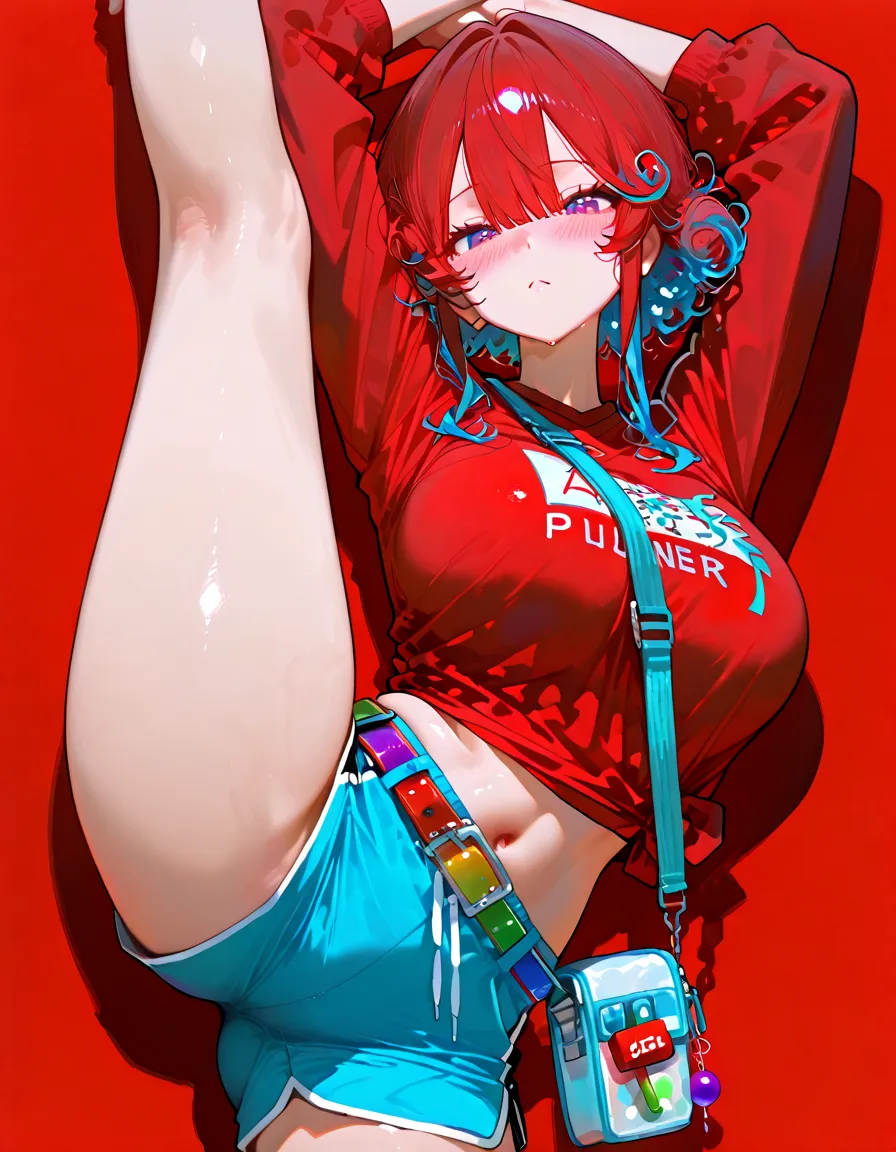 anime girl in a bikini, anime style 4 k, (anime girl), badass anime 8 k, best anime 4k konachan wallpaper, anime style character, top rated on pixiv, seductive anime girl, anime style. 8k, anime girl, an anime girl, anime artstyle, red hair, visible red hair (Best quality, 4k, Masterpiece :1.3), beautiful woman, hyper realistic, 1girl, (droopy breasts, attractive body :1.2), sit-ups :1.1, short red hair: 1.1, (wet rainy, wet by rain, wet body :1.2), ultra-detailed face, detailed lips, detailed eyes, double eyelid, naked, nipple_outline, sensual low-necked dress, open neckline, hanging breasts, side pose, visible curves, pool party, poolside, silver transparent mantle,sunglasses, muscular turned leg, nipple visible, revealing clothing [ 4 k digital art ]!!
