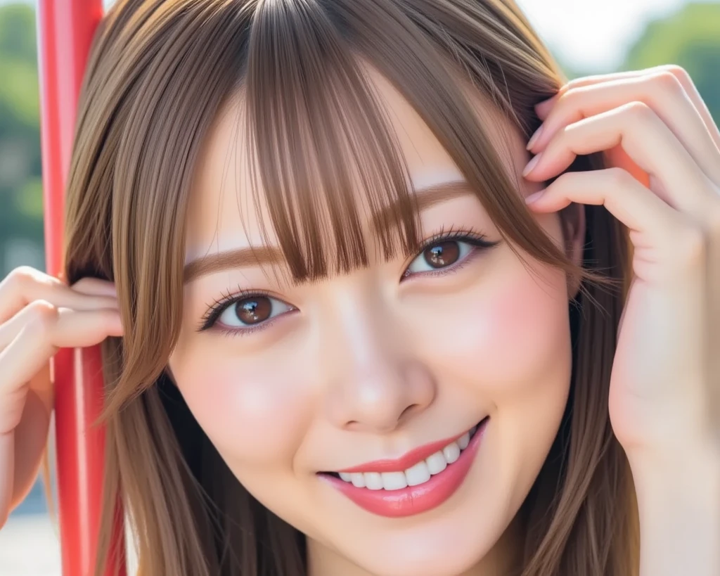 (8K, 4K, Best Quality, hight resolution:1.2), (maasterpiece, Realistic, photographrealistic:1.37), 1girl in, Solo, Beautiful face, Eyelashes, Nose (Looking at Viewer, Fair skin, White skin:1.5), fine complexion, Upper body,
Large breasts, busty, , (:1.5),
two side up, absurdly long hair, Blonde hair, Pink hair, Bangs, Hair Ornament, Bow, Mature feeling