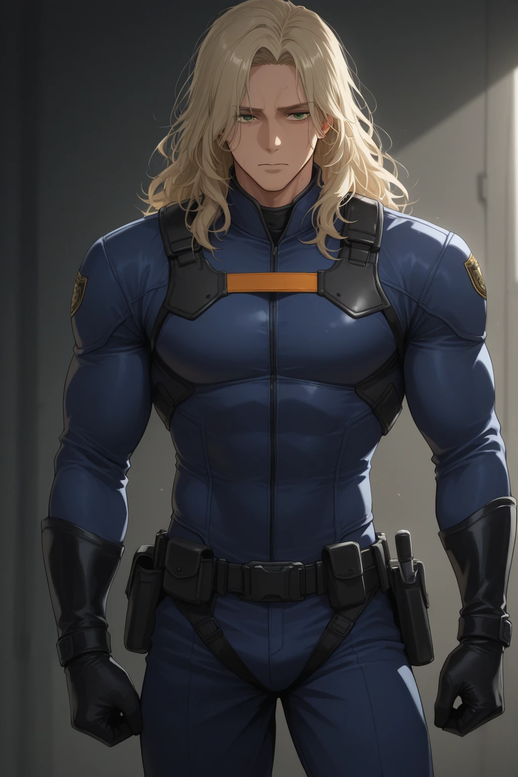 (masterpiece, Extremely detailed CG unity 8k wallpaper, best quality, highres:1.2), perfect illumination, distinct, (1girl:1.4), unreal engine, ambient soft lighting, perfect lighting, (1boy:1.2), 21 year old male, blonde hair, shoulder-length hair, bright blue eyes, cute red blush, smiling, athletic physique, zerosuit, tight suit highlights his large bulge, in a wild and wet space scene, dramatic pose, dynamic action, futuristic sci-fi environment, glowing lights, neon colors, cinematic lighting, photorealistic, 8k, best quality, masterpiece, ultra-detailed, physically-based rendering