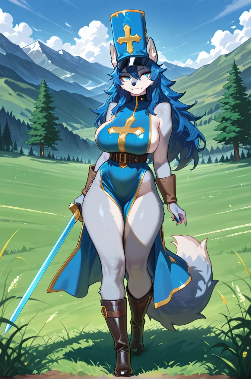 masterpiece,best quality, 8k,1girl,furry, rivetlombax, blue eyes, animal ears, earrings, goggles on head, bangs, mechanical arms, scarf, bodysuit, belt, 1tail, tail is attached to the ass, forest, smile, not human, ass big,look is flirtie,smile,forest,cartoon style, cute, (breast:1.4), full body picture, thick thighs, camel toe, night city, night time sky full of stars,