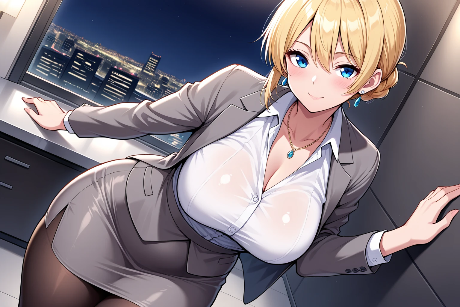 takagaki kaede,1girl in, Solo, Short hair, Heterochromia, Blue eyes, Green eyes, Brown hair, Detailed body , (Detailed face:1.1), (perfect aig chest:1.3), thick eyelashes, long eyeslashes、No bangs:1.2), Perfect dynamic composition, (gals:1.2), cleavage, Jewelry, earrings, Open your clothes, Tied shirt, tented shirt, Unbuttoned shirt, (Leopard print:1.2), Belt bag, Pleated skirt, Lace-trimmed legwear, garter strap, See-through, (Dark skin:1.2), hoop earrings, Gal, Evil smile, Seductive smile, blush, Pose Seductive, (Seductive smile:1.4), thick lips, (huge lips:1.2), (huge lips: 1.2), (Parted lips:1.2), (thick lips:1.4), Street, night sky
8k, 4K, masutepiece, Best Quality, Fantasy, Extremely detailed, Convoluted, Hyper Detailed, Detailed eyes, (Perfect face), Illustration, Soft lighting, (Specular lighting:1.2), (Shiny skin, gleaming skin), Looking at Viewer, NSFW, nipples, nude, breasts out