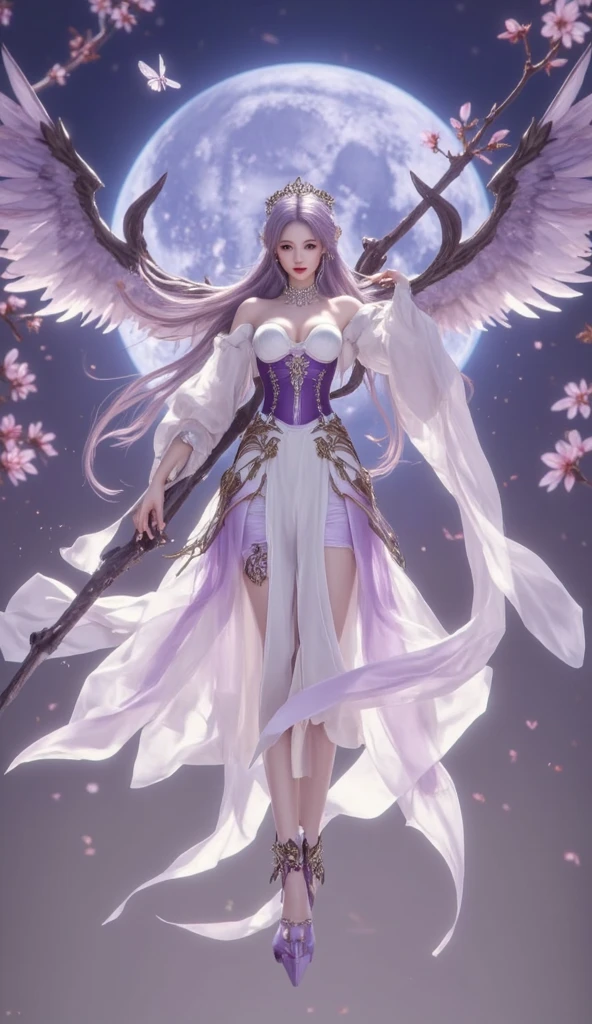 Lyara, 18-years old, angel, female magician, pretty