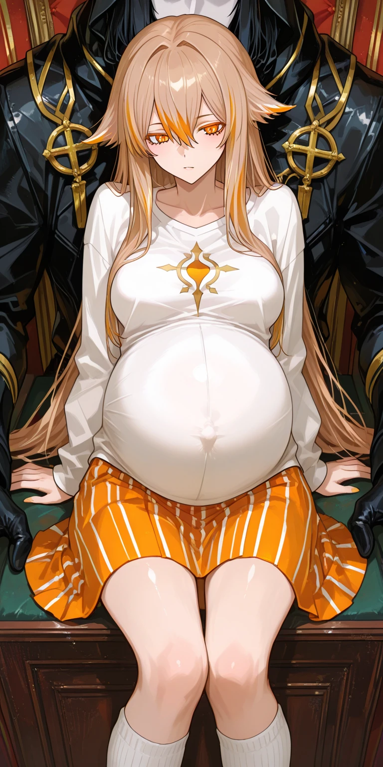 (From the front), Dick Bianca, Huge breasts, (Cleavage), (Single Braid, earrings, Necklace, Orange cape, Green Dress, wearing clothes:1.2), permanent, (Put your hands on your chest), (cry:1.5), Looking at the audience, (mmf threesome, group picture), Focus only,Boy sandwich,closely, (Wooden wall), indoor, dark, shadow, masterpiece, high quality, best quality, beautiful, HD, Perfect lighting, Delicate face, Detailed body, masterpiece, best quality, Intricate details, 8k uHD, Perfect face, Perfect eyes