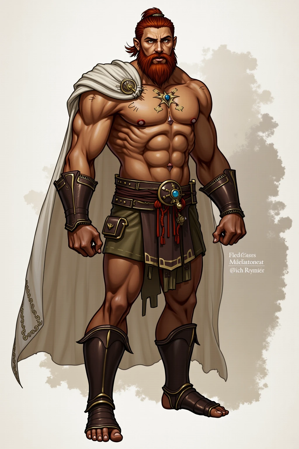 Tristian from Pathfinder Kingmaker naked, big dick, orc rape, gay, yaoi, anal