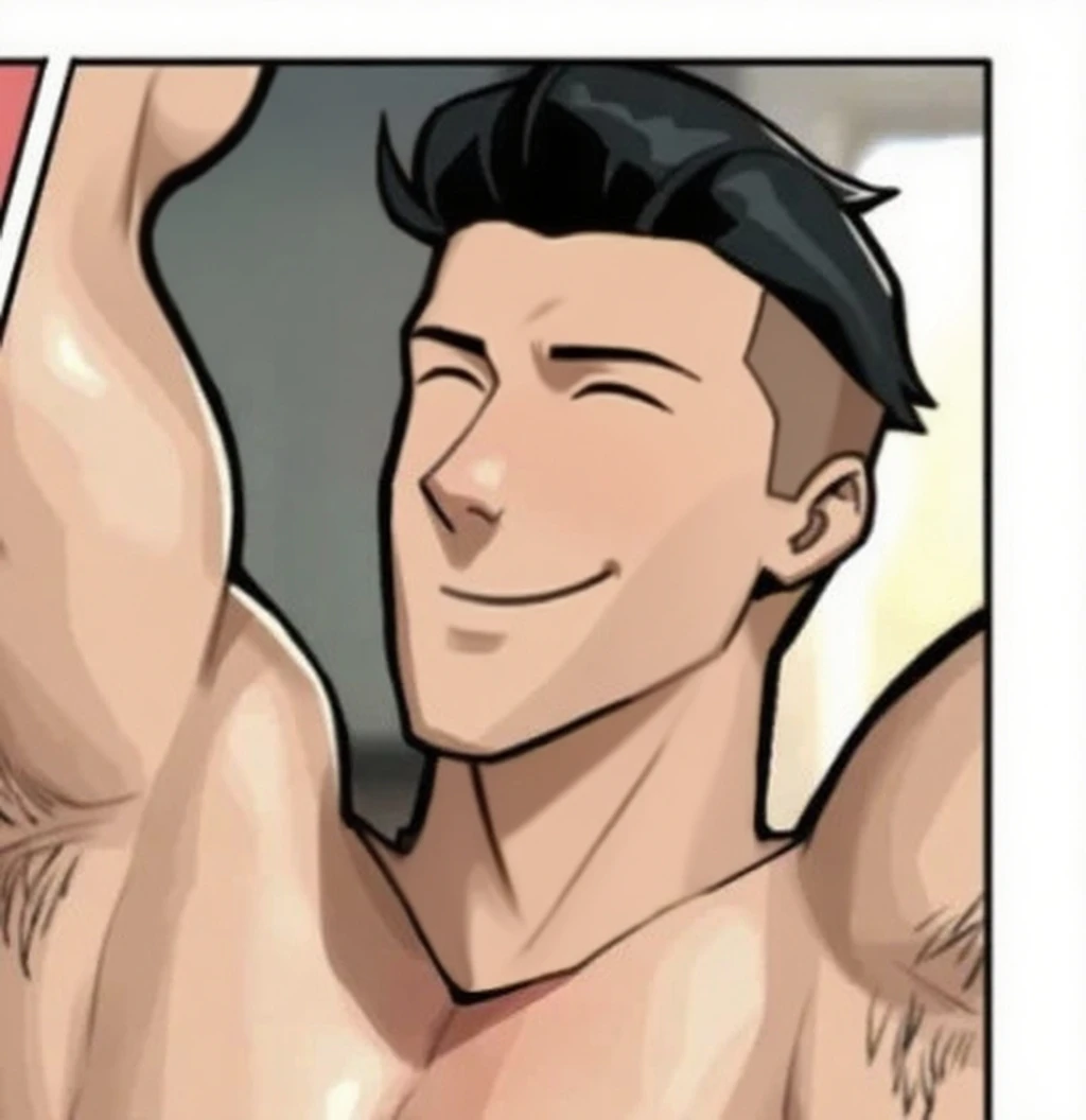 A sexy adult man with gorgeous black hair,biting my penis, short beard