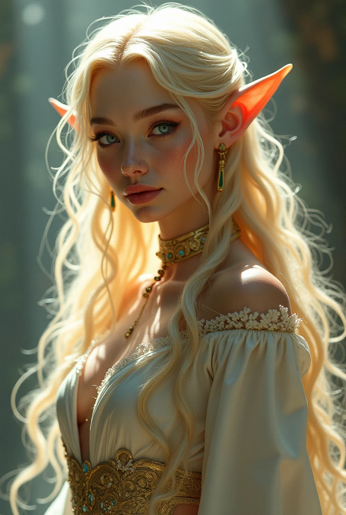 Create frieren elf mage adult sexy apparent age 20 years. 
