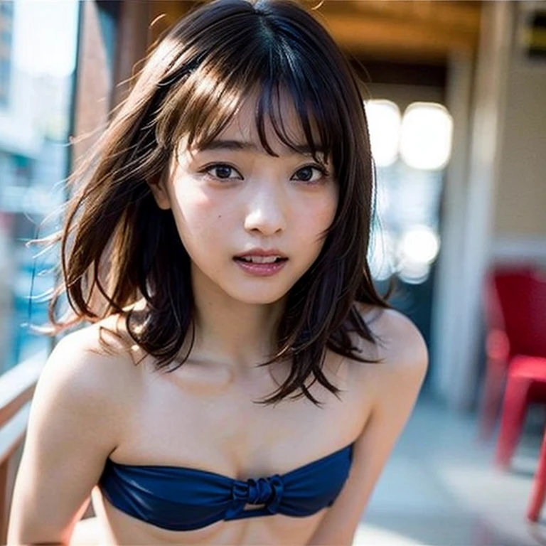 Japanese,11 years old,Teenage Girls,cute,Primary school students,Private elementary school,short hair,city,Spread your legs,Sitting,Small and dirty room、Cleavage、((Navy blue underwear))、(((Wet underwear)))、Cotton panties、(((night)))、(((Dark Room)))、(((窓の外はnight)))、((Prostitute))、((Sweaty skin))、(((Sexually excited face)))、On the bed