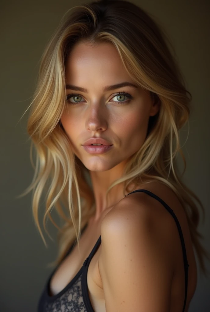 fille sexy aux yeux marrons, Portrait Sophie Mudd, cheveux blonds et grands yeux, au club, Selfie d'une jeune femme, violette myers, sans maquillage, maquillage naturel, Regarder directement dans la caméra, Visage avec Artgram, maquillage subtil, superbe photo de tout le corps, dans la chambre, clivage, selfie en boite