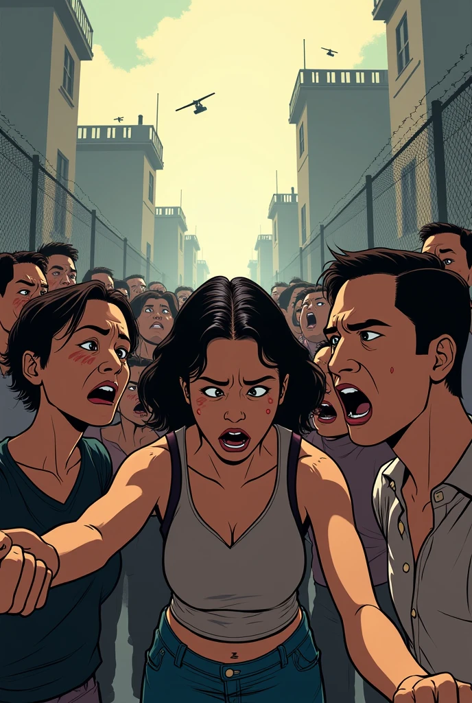 A 17-year-old young man fleeing from zombies with a milf .