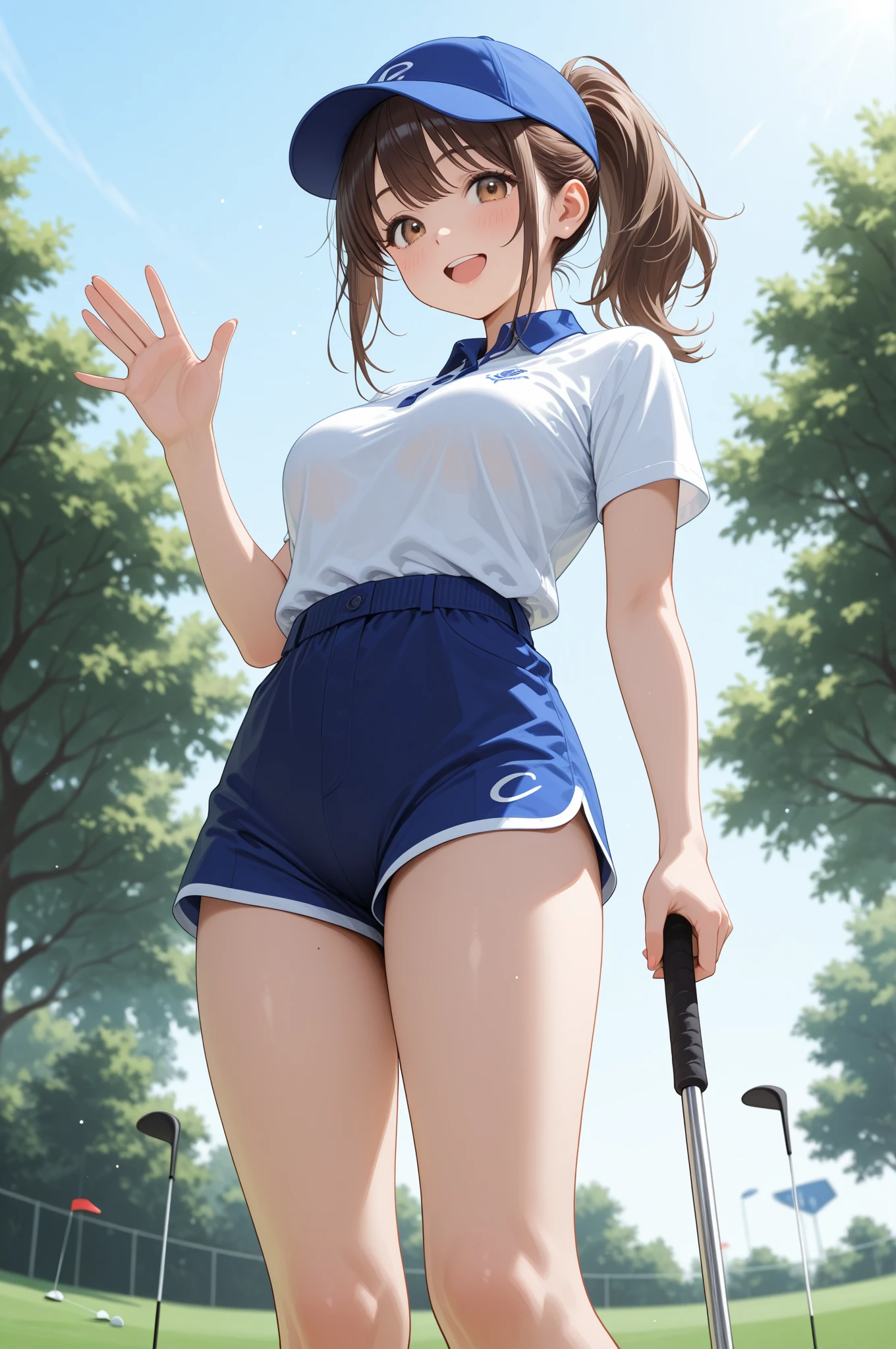 1girl in, (8K, Raw photo, Best Quality:1.2), (Realistic, Photorealsitic:1.37), Solo,Ultra-detailed,field ?????? player,Teenage girl, (Detailed beautiful face)small head,Cute face, (Detailed realistic skin),shiny skins ,Wet skin,Sweat, Sporty,At the ice ?????? competition venue