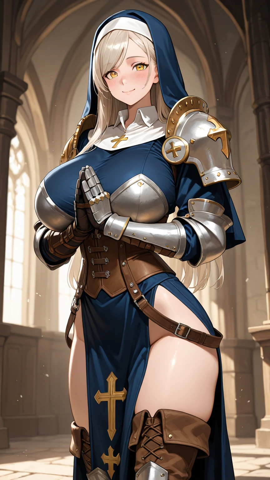 (masterpiece, best quality:1.2), dynamic pose,standing,1girl,(mature female, tall female:1.2), <lora:adventurers_v1:1>
milf, huge breasts, armored dress, breasts out, nipples