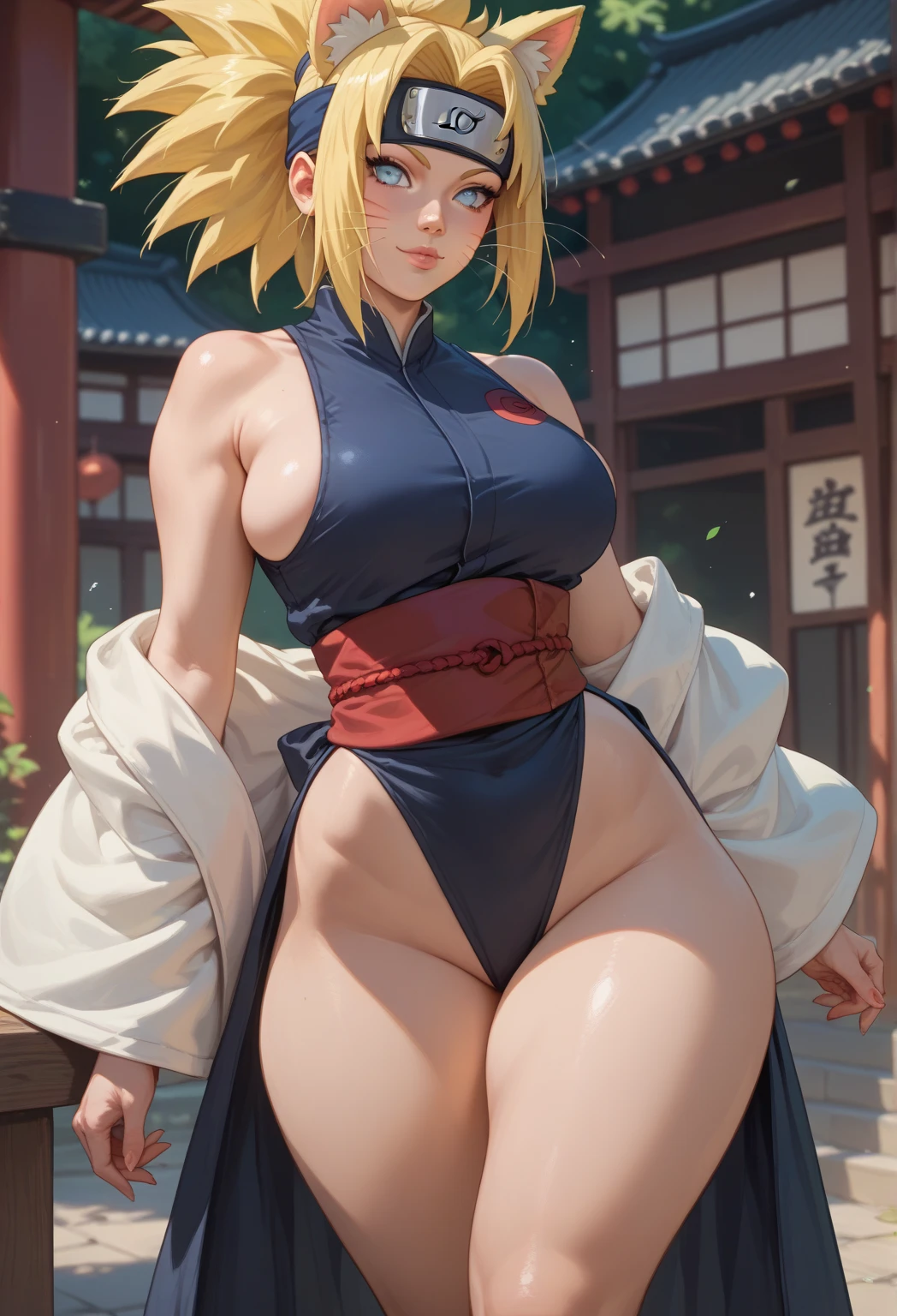 android woman 18 dragon ball z, short blonde hair, blue eyes, sexy clothing, wet white t-shirt, her tits are marked, her nipples are marked. Random scenario, ????? face, looking at the camera.