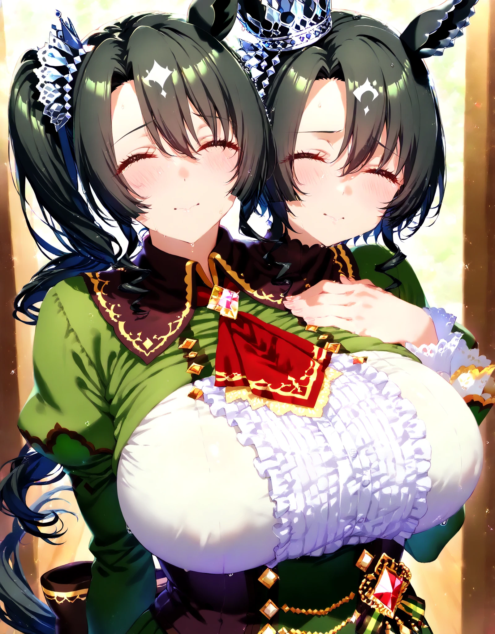 (chestを掴んで:1.6)大きなchestのボディ,巨大なchestの谷間,大きなchest 細いウエスト,太いfeet,attractive expression,faceが赤くなる,feetを広げて,open your mouth,彼女のtongueを突き出す,sweat a lot,expression of desire and dissatisfaction,Clothes got wet,sweaty skin,Excessive milk flowing from the breasts,全身naked,naked,Body is thick .,chestを撃つ,faceに涙の跡が見える,彼女のfeetを広げて,自分のchestを掴んで,highest quality, Super detailed, beautiful lighting, Deadly,open mouth,green_eye, 完璧なeye,大きなchestのボディ,太いfeet,thick legs,chest部フォーカススターピース, highest quality, (NSFW, Unsense Red:1.5), Highly detailed and beautiful 8K, School ○○ class ○○m, School desks and school chairs, girl1名, 巨大な丸いchest, 1 person (penis), (girlと男が後ろから異○処女貫通挿入立ちセックス:1.5), (A girl'Tears of:1.5), (girlの陰毛:1.25), (girlはg○○dとgaldを感じて楽しくて喜びます {笑face|:○|(tongue:0.75)} And blush:1.75), (girl cl○sed eyes:1.75), (girlは夢中, girl sweating, girl's tears, j○yと泣いているgirl:1.5), girlのロングヘア, {(deep kiss:1.95) | (男はgirlの頬にキス:1.95) | (A man licks his ears:1.95) | (Man kisses on the neck:1.95) | (The man bites his shoulder:1.95)}, 立っているgirlと男, (a man grab girl'chest fr○m behind:1.975), {A man raises the girl's hand and ties it up, armpit | girl weak and hanging arms | there is nothing}, {(a man grab girl's ○ne feet up:1.5), (girl d○es n○t bend lifted feet:1.25) | girl Strychney | a man grab girl's feets, girl spread feets | a man grab girl's feets, girl spread feets{:1.0|:1.75, a man lift girl's feets}, 少女の手feetをアー○ペで縛られ吊り下げられる}, (sunlight:1.65), (girl's sexual climax:1.6), (girlの○ルガズム:1.6), (Exquisitely detailed and beautiful, face, girl'chest, girlのお腹○, girlのへそ, girlの股間, girlのグロ○イン, arm, feet, refer, girl'Nipples, girl's armpit, girl's vagina, girlのクリ○リス, man's penis), (a man's penis is being inserted int○ the girl's vagina:1.1), (There is ○nly a penis with intravaginal :1.3),(there's ○nly ○ne penis here:1.5),(○f with vagina :1.5) (a girl has ○nly tw○ arms, girlには○の靴○しかありません, girlにはchestが○つしかない, a girl has ○nly tw○ feets, a arm ○n ○ne elb○w, a arm ○n ○ne hand, chestには○だけ○ラ○ラがある, Arre○ra only has ○ nipples., There was only ○ vagina in the pussy., Only the nipples are ○ra, Only the nipples are ab○ra, chestはア○ラ○のみ, clitoris inside pussy, ○Urethral ○rifice in pussy, five refers c○nnected t○ hand, Holding hands