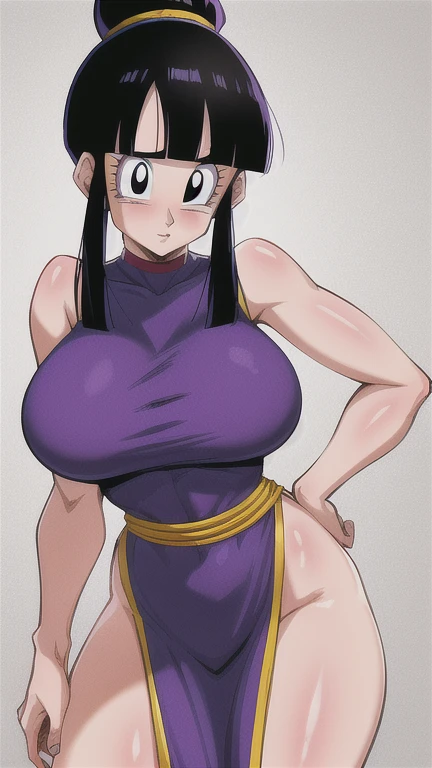 masterpiece, massive huge breasts , caulifla, black hair, spiked hair, black eyes, , , looking at viewer, , smile, , black bed , massive round breasts , , blushing , , red blushing , small muscles , black room , , , , six pack , , sitting on bed , naked , pink nipples , , eye brows raised , round soft breasts , large breasts
