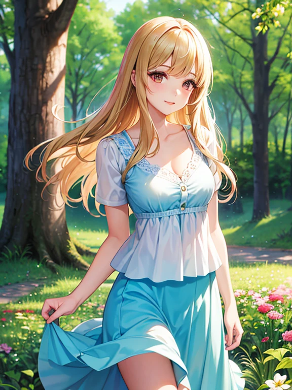 Official art using high-quality hand-drawn watercolor sketch techniques. (best quality,4k,8k,highres,masterpiece:1.2),ultra-detailed,beautiful detailed eyes,A girl with beautiful eyes, everyone, beautiful anime girl, cute anime girl, smooth anime art, anime style, elegant colors, soft lighting, delicate beautiful eyes, very coquettish, (beautiful large breast:1.2), (correct hands:1.2),