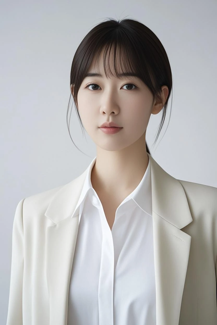 (grey background:1.5), (photorealistic:1.4), (best quality:1.0), (ultra highres:1.0), 8k, RAW photo, (masterpiece:0.2), 1girl, beautiful skin, detailed skin, big smile, teeth, (uniform:1.5)