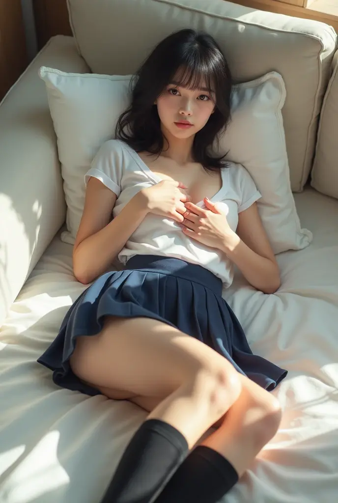 topless, , Light red, Clear cute big nipples, 　 (Breast milk:1.25), Straight bangs, Medium Hair、Shrine maiden, Nude, , 、Show your nipples properly from the front、Japanese high school girl like in the photo,　Pale-skinned girl, , , necklace, 14 years old, , , ,, 8K, , Plain eyes、, realistic breasts, , realistic girl, beautiful girl、kawaii junior high school student、I am studying, Brown Hair、Cheerleader、ribbon、(Lying on my back on the grass and screaming:1.4), ｱｲﾄﾞﾙｽﾃｰｼﾞ, Nude, Showing teeth、、Nipples are hard、(Half-close your eyes:1.0001)
