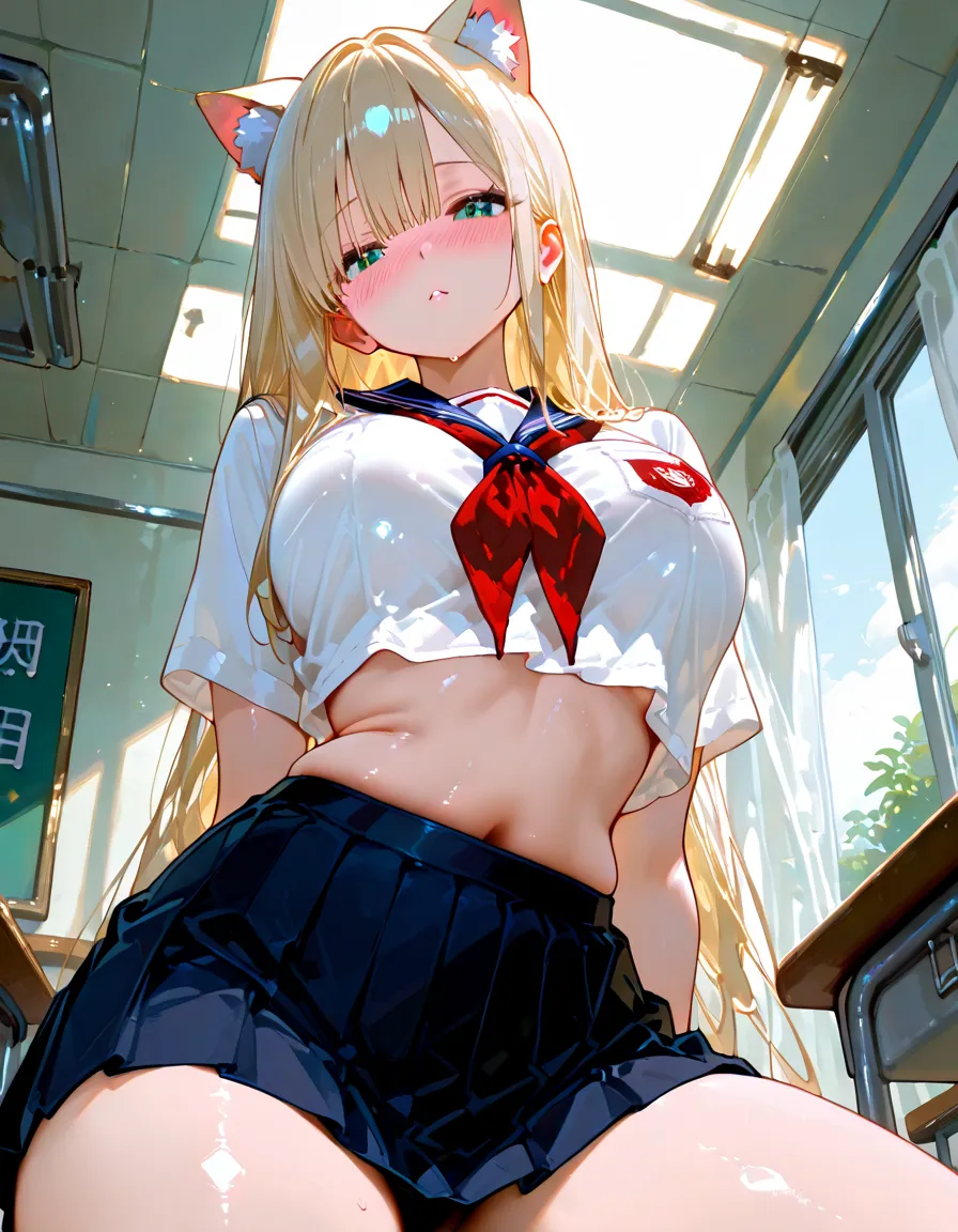 (((Spread your legs、Shooting from below))、(((Accentuate your butt、Shiny underwear)))、Highest quality, 8k, masterpiece :1.3)), whole body, Sharp focus :One Girl,Glowing Skin,Sexy pose,Highest quality,Tabletop,shape,Very delicate and beautiful,Hmph,8k壁紙,wonderful,In detail,Official Art,Very detailedなティッカーUnity 8k壁紙,Unbelievably ridiculous,Large file size,Very detailedな,High resolution,Very detailed,Beautiful detailed girl,Realistic,X-ray,The queue is full,(((Gym suit、Bloomers)))、(((Big Breasts、blonde、brm)))、(((gym、During class、School)))、Stand upright , ((Long golden hair、loosesocks))、White T-shirt、Sexy pose、Her hairstyle is twin tails.、both hands、White loose socks、brm